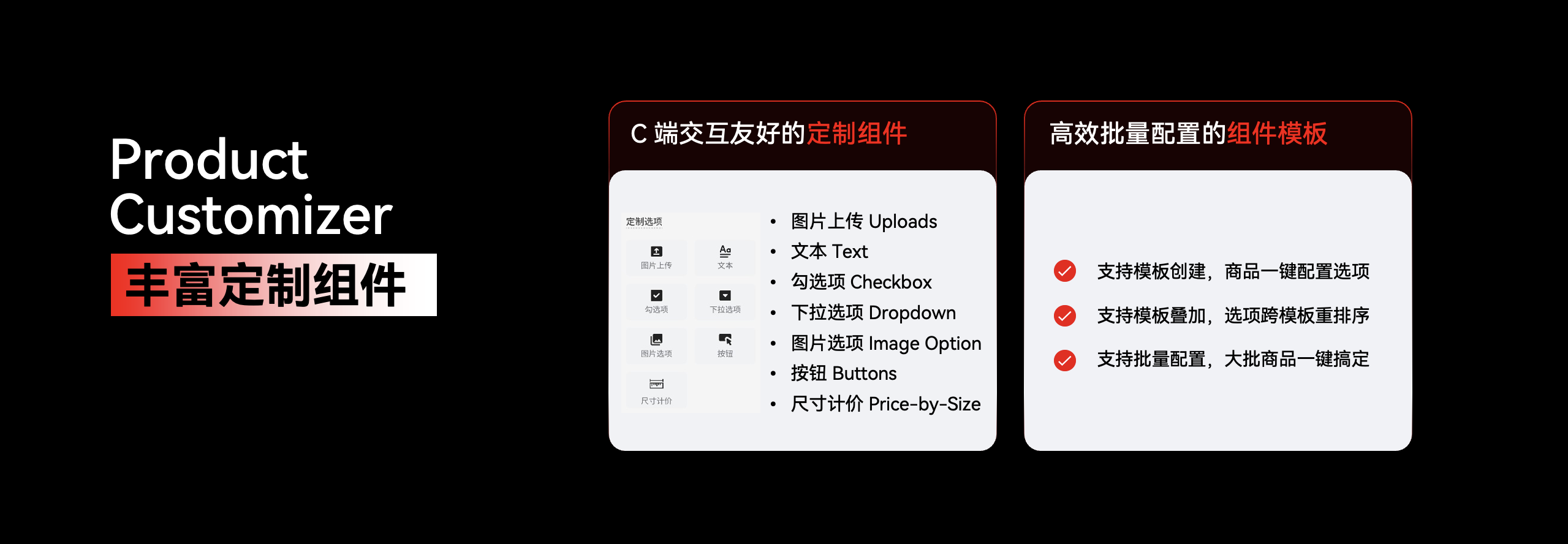 跨境自力站,定制组件