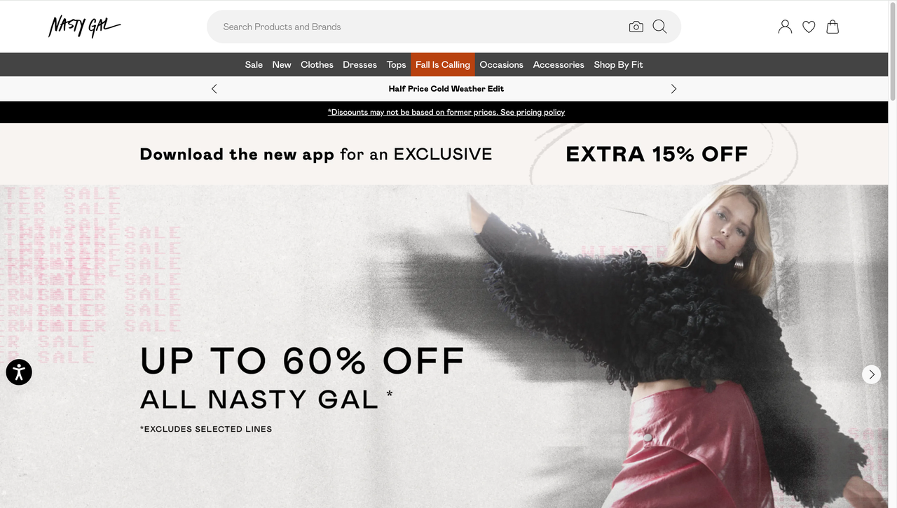 主打西欧市场 Nasty Gal