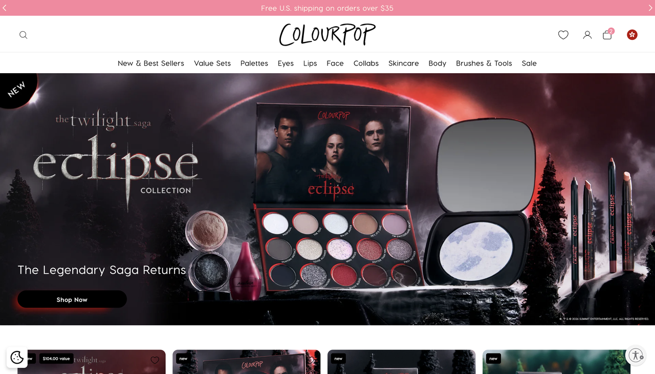 ColourPop 自力站首页